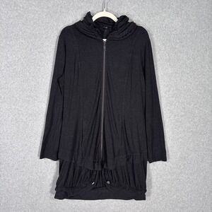 Yest Tunic Jacket Size 12 Ruffle Cowl Neck Artsy Lagenlook Lagom Avant Garde